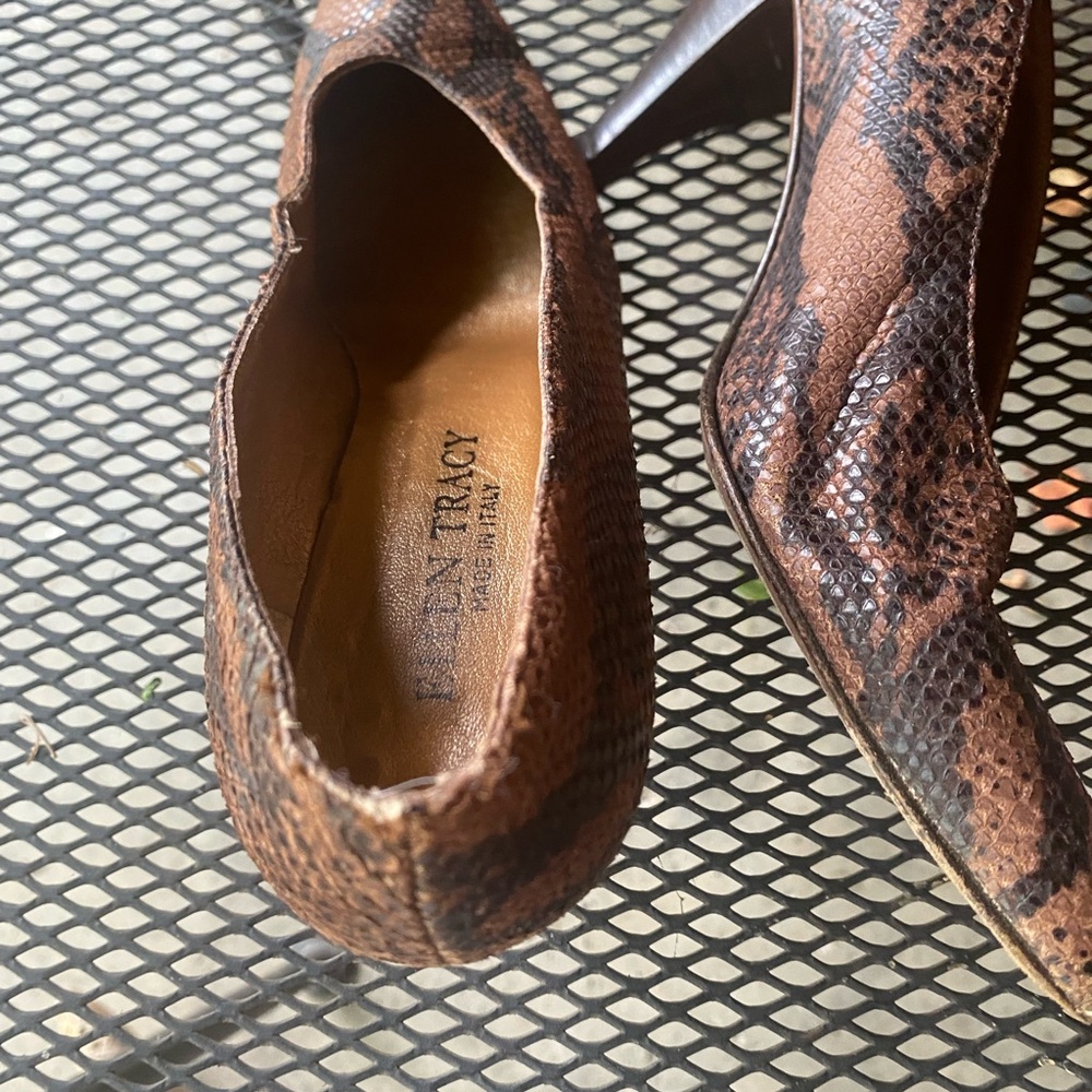 Ellen Tracy Snakeskin Patterned Heels